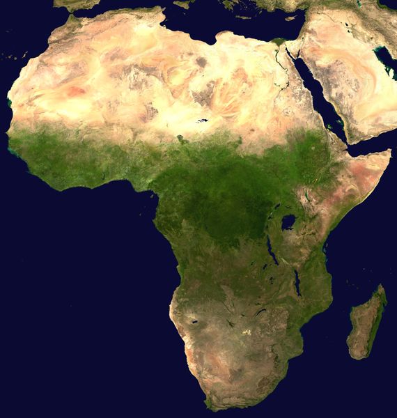 Satellitenfoto von Afrika wird geladen....