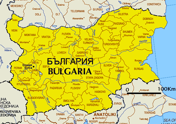 Karte Bulgarien