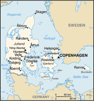 Landkarte D�nemark