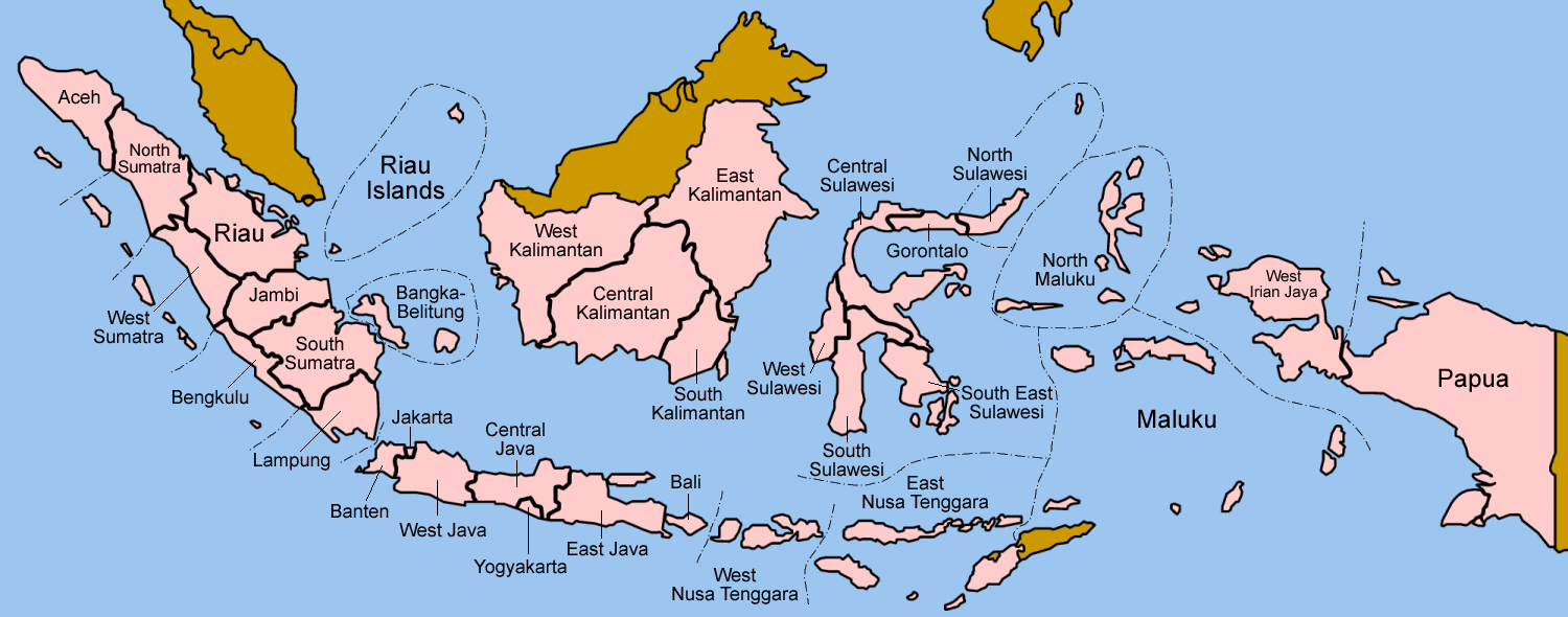 Karte Provinzen Indonesien