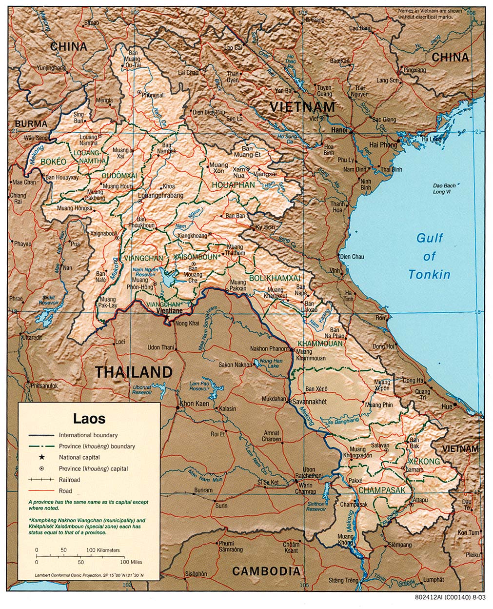 Karte Laos