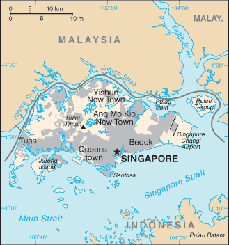 Karte Singapur