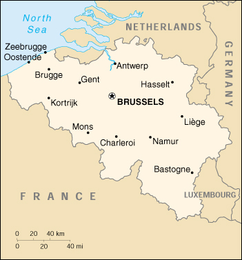 Belgienkarte