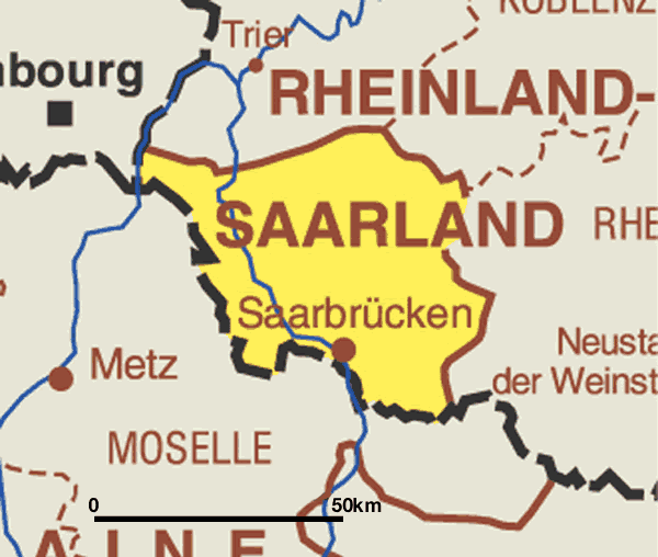 Karte Saarland