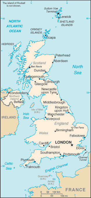 Landkarte England