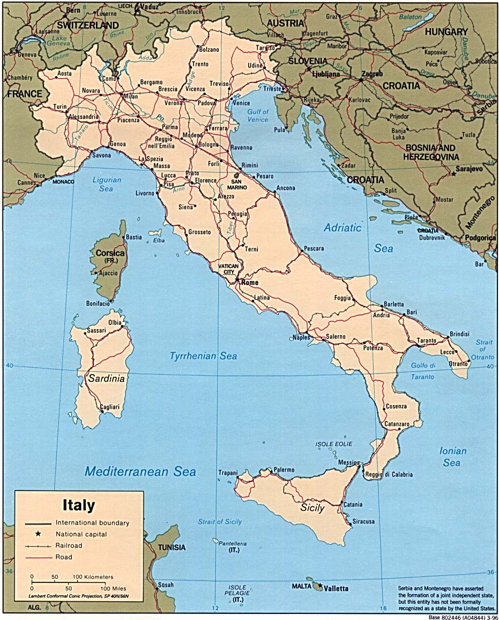 Landkarte Italien
