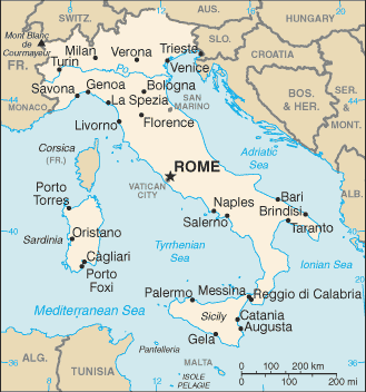 Landkarten Italien