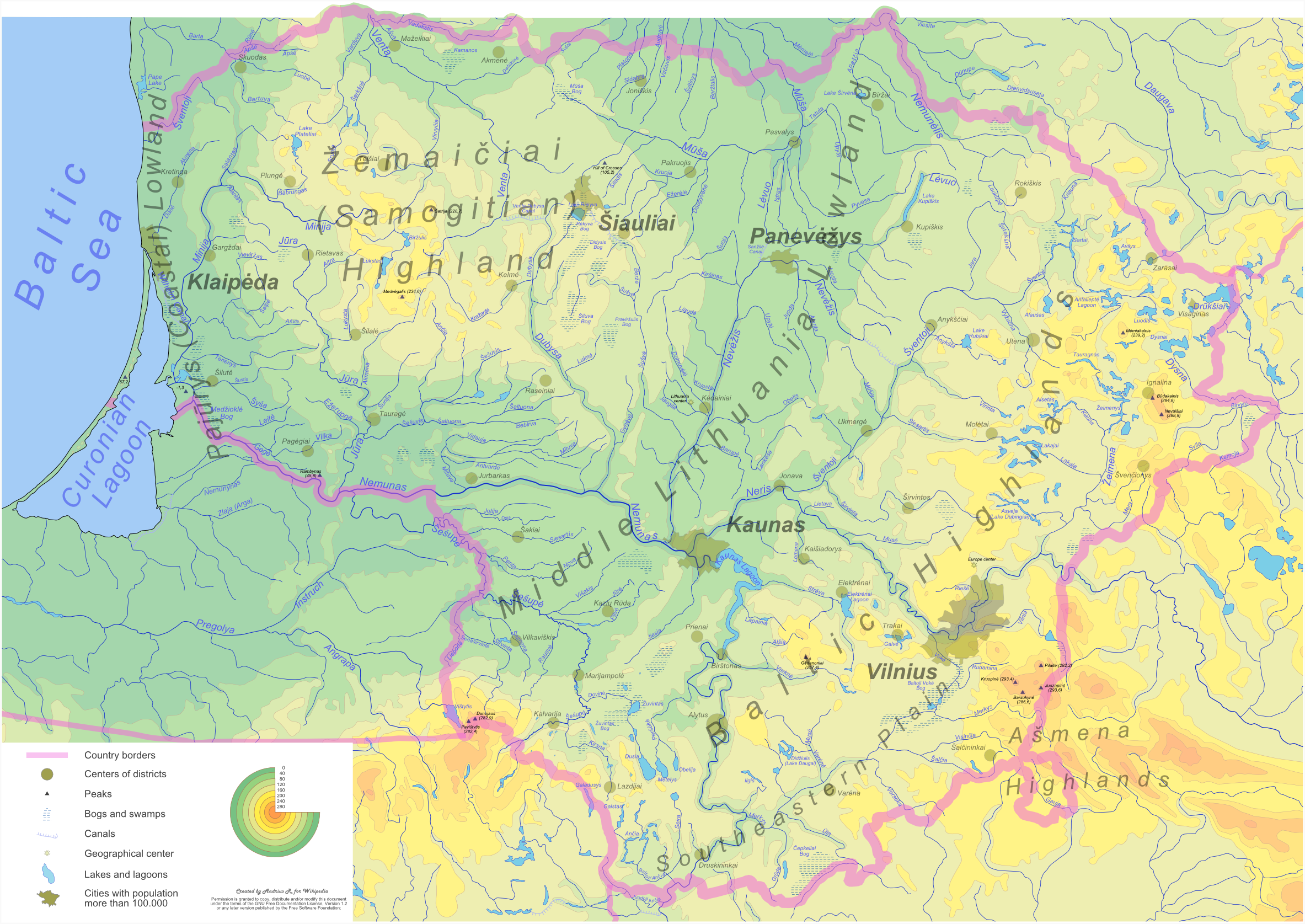 Landkarte Verwaltungsbezirke Litauen