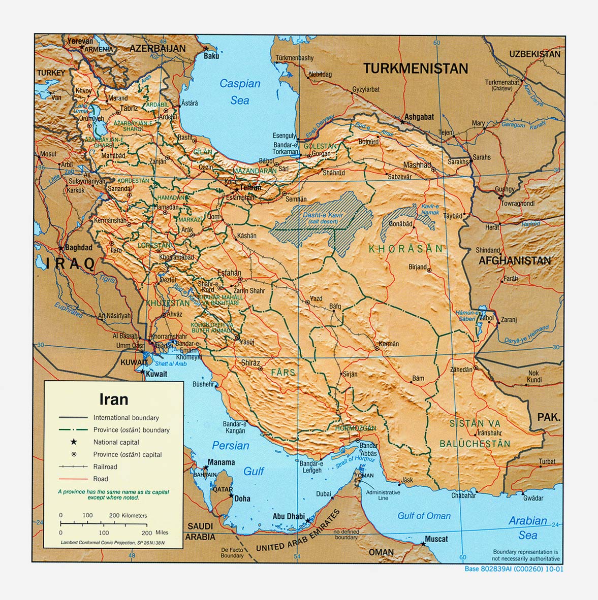 Karte Iran