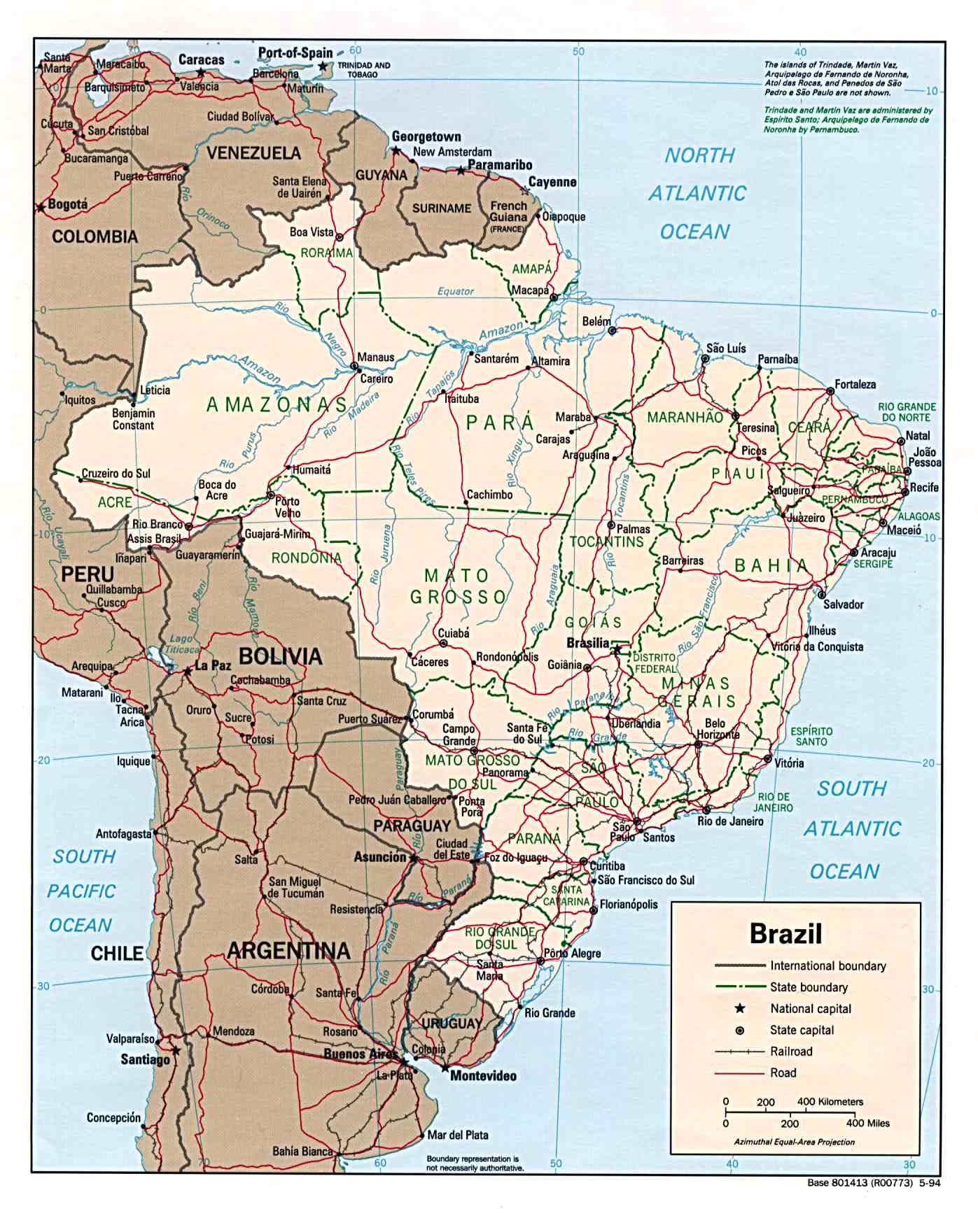 Landkarte Brasilien
