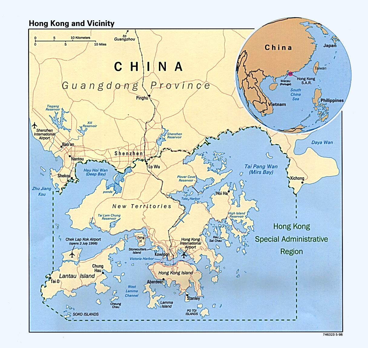 Karte von Hong Kong (politische Karte) : Weltkarte.com - Karten und