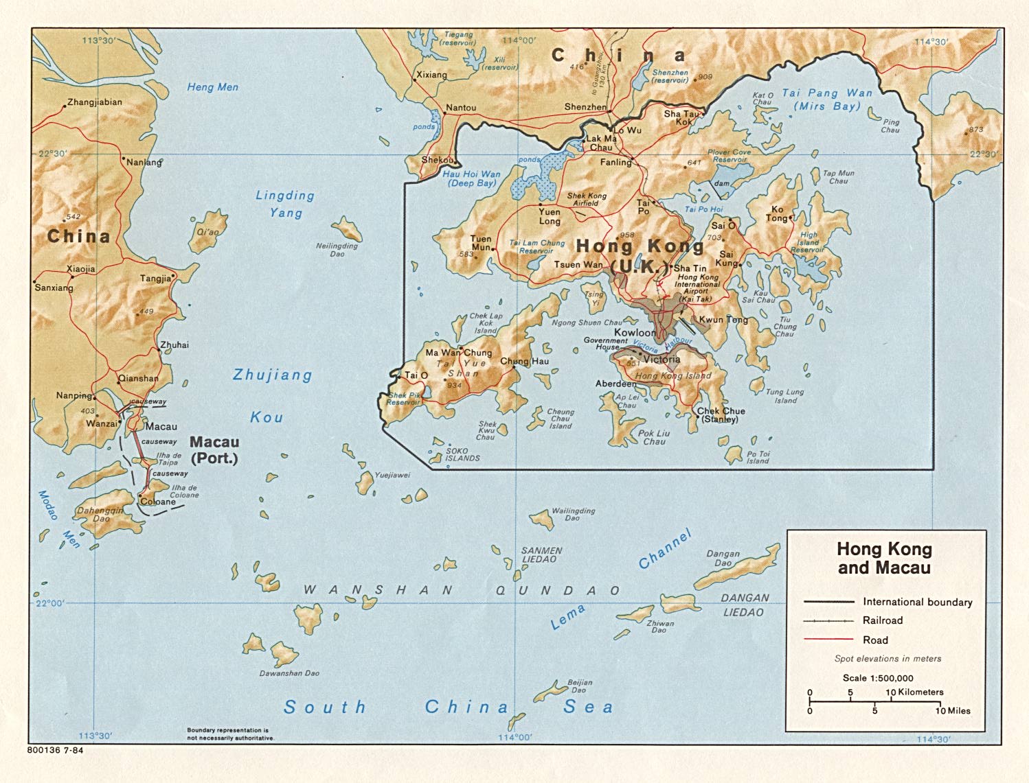 Karte von Hong Kong (Reliefkarte) : Weltkarte.com - Karten und