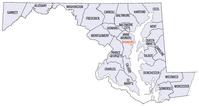 List of: All Counties in Maryland